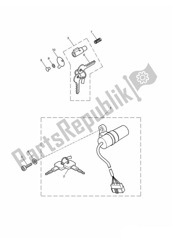 All parts for the Ignition Switch/steering Lock of the Triumph America Carburettor 790 2002 - 2007